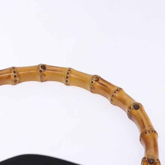 GUCCI Bamboo Hand Bag Nylon Black Silver 001 3754 1577 Auth ep10001 - Picture 9 of 16